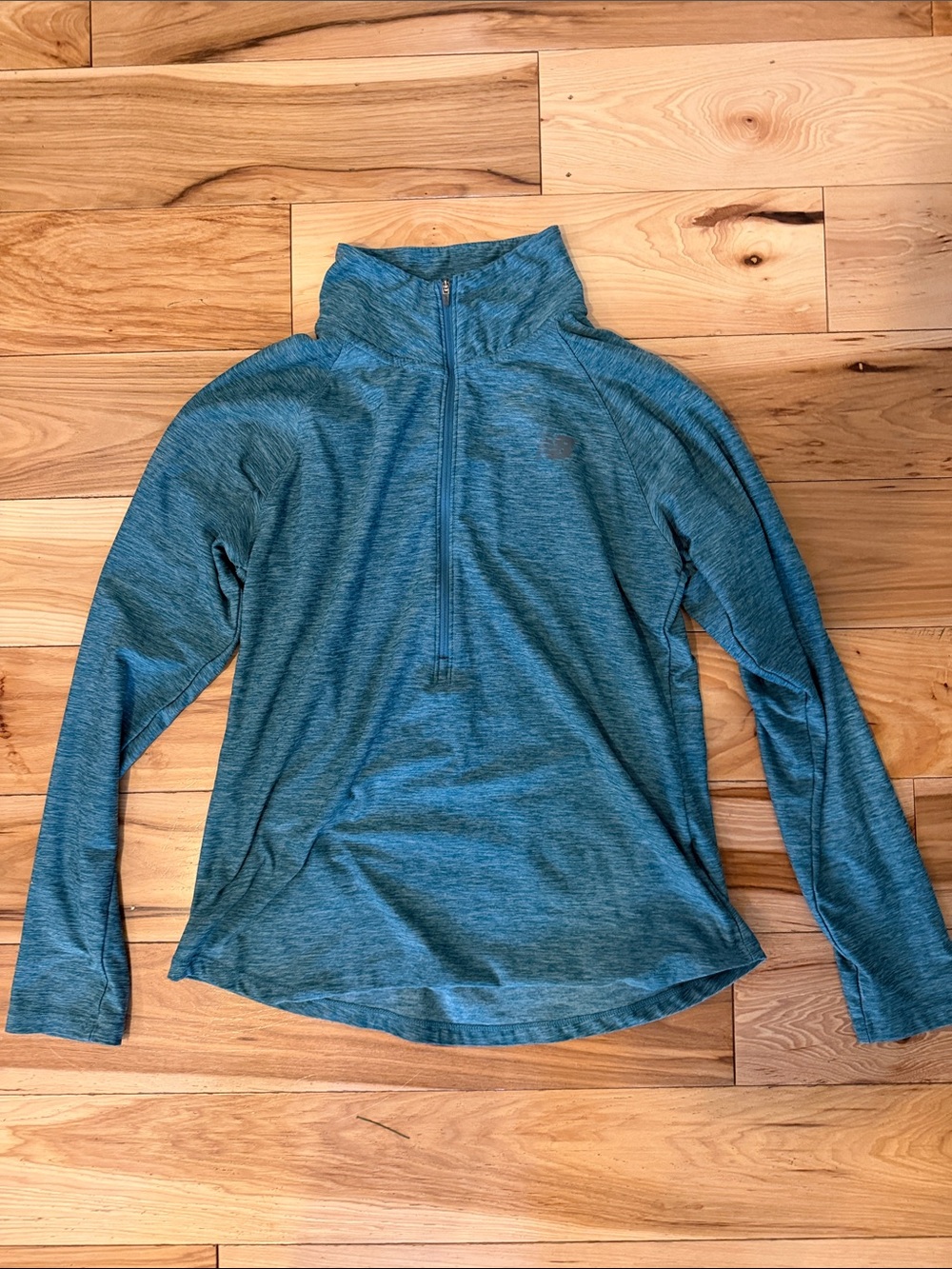 New Balance Heathered Teal Performance Top